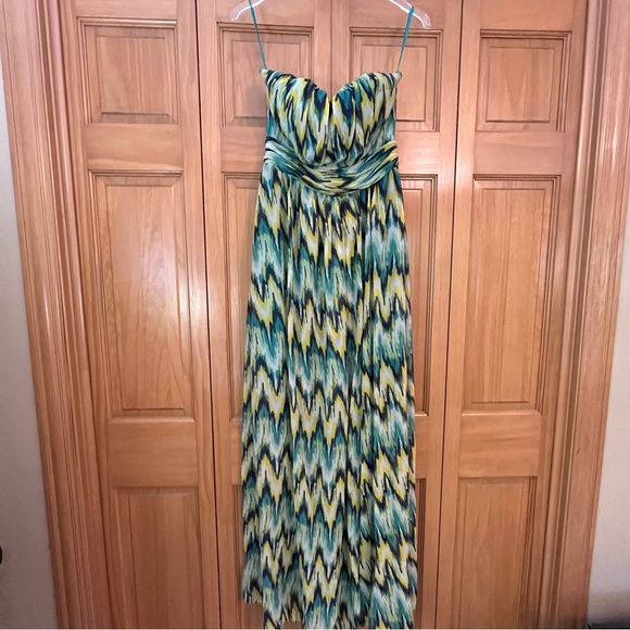 Harper Dresses & Skirts - Harper Abstract Chevron Strapless Maxi Dress Size Medium NWT